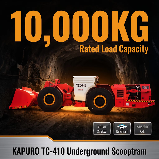 Kapuro TC-410 Factory Customized Diesel Underground Ore Scraper 4CBM 8T CE ISO Mining Machine Professional Service Warranty