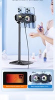 Support de téléphone et tablette de bureau en métal à double cœur, résistant à la chaleur, rotation à 360°, hauteur réglable, vente en gros d'usine