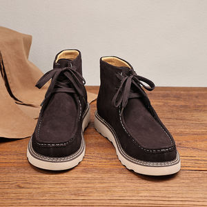 Botas de Hombre de Alta Calidad al por Mayor, Botas de Plataforma de Moda para Hombre, Botas de Cuero Genuino para Hombre, Botas de Gamuza para Hombre - Product Image 2