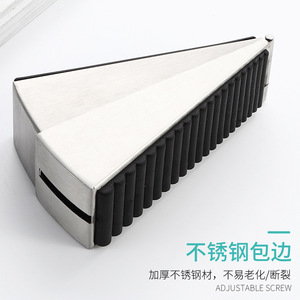 Zinc Alloy Door Stopper Floor Mount Adjustable Height Minimalist Design <b>Gate</b> Block Easy Installation - Product Image 4