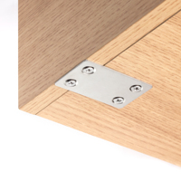 Supports à trou fixe carré droit en acier inoxydable pour attache de meuble d'armoire et planche de bois connecter des entretoises d'angle planaires