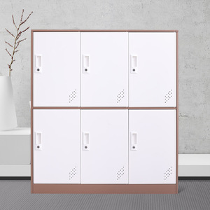 Armario metálico Xinlongfei de 9 puertas y 2 niveles con cerraduras para guardar zapatos - Product Image 1