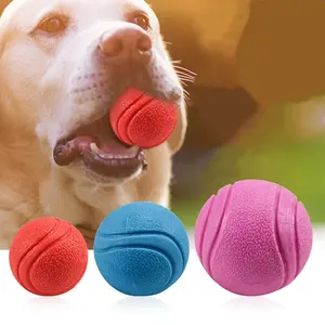 Wholesale Bite Resistant Indestructible Dog Chew Toys Training Ball Pet Bouncy Solid Rubber Dog Balls