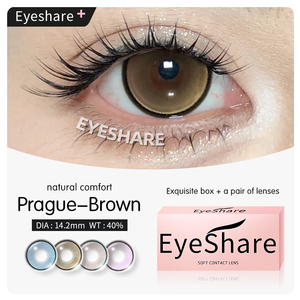 <span class=keywords><strong>Lentilles</strong></span> <span class=keywords><strong>de</strong></span> <span class=keywords><strong>contact</strong></span> souples colorées PRAGUE Premium 14,2 mm 40 % d'eau jetables <span class=keywords><strong>annuelles</strong></span> CE ISO13485 pour un éclat naturel - Product Image 6