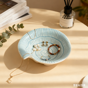 Nordic Style Starfish Conch Rounded Shape Shell Multi-Functional Ceramic <b>Ring</b> Holder Trinket <b>Plate</b> for Home Decoration - Product Image 3