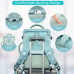 Unisex Oxford Travel Business Lightweight Multipurpose Rucksack Carry-on College Bag Custom <b>Slim</b> Laptop Backpack with USB - Product Image 6