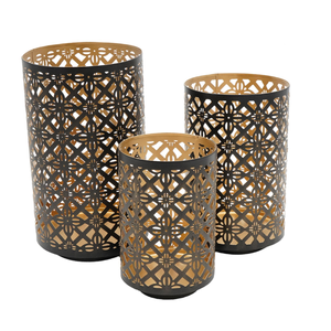 Linternas de vela de metal con diseño de malla para decoraciones de hoteles, varias formas con atractivo navideño para habitaciones de hotel - Product Image 2