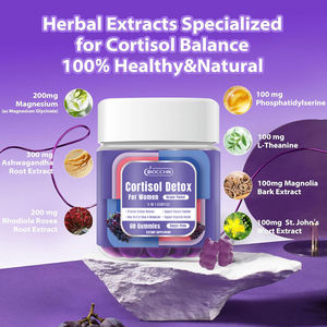 Bổ sung cortisol cho phụ nữ và nam giới-Giải độc Gummies với Ashwagandha, magiê, L-Theanine để cân bằng hormone, tập trung, bình tĩnh - Product Image 5