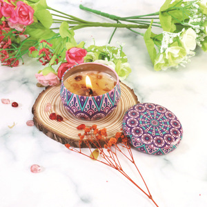 Velas Aromáticas Hechas a Mano, Velas Perfumadas <span class=keywords><strong>de</strong></span> Cera <span class=keywords><strong>de</strong></span> Soja <span class=keywords><strong>de</strong></span> Lujo con Flores Secas - Product Image 5