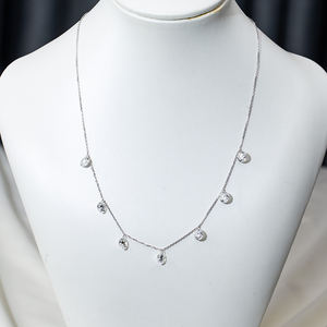 สร้อยคอเพชรทรงกลม Messi Jewelry รุ่น MSN-960 ทองคำขาว 9K มีสินค้าในสต็อก - Product Image 1