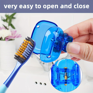 Portable <b>Waterproof</b> Head Cover Clips Plastic Dustproof Germproof Protector Travel Hiking Camping <b>Bathroom</b> Accessories - Product Image 5