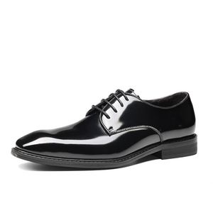 Chaussures en cuir Derby pour hommes, nouvelle collection, style rétro britannique, respirantes, décontractées, en cuir de vachette première couche, haute qualité, haut de gamme - Product Image 3