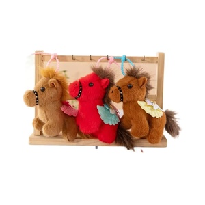 Portachiavi e Ciondolo per Borsa a Forma di Cavallo, Due Stili, Coda Mobile, Giocattolo in Peluche Originale, Regalo per Ragazzi e Ragazze per le Festività - Product Image 5