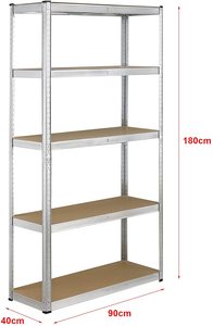 Étagères de Garage <span class=keywords><strong>à</strong></span> 2 niveaux, 5 niveaux, en suspension sans boulon, rangement pour domicile, bureau, école et restaurant - Product Image 2