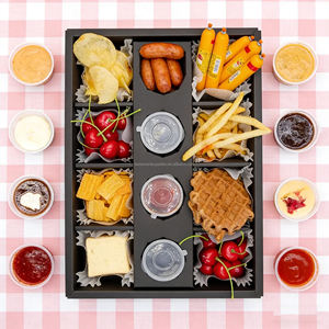 Contenedores de Alimentos Desechables de Papel Kraft Personalizables, Cajas para Charcutería, Brunch, Almuerzo, con Tapa y Ventana - Product Image 4