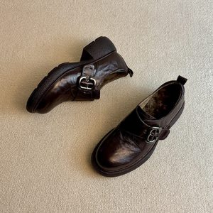 Zapatos de Cuero Deportivos Casuales Cómodos y Silenciosos con Punta Redonda y Suela Gruesa para Mujer, Éxito de Ventas del Festival de Primavera 2026 - Product Image 3