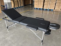 Offre Spéciale portable faible hauteur 3 section en aluminium beauté massage spa table lit