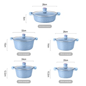 10 Piece Set of Non Stick Cookware, Double-Layer Cooking Steamer Cookware, Household Kitchen Utensils - Product Image 3