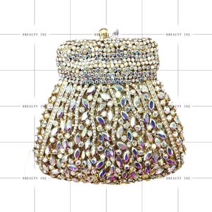 Sac à main de soirée classique pour femme, mini pochette scintillante en cristal et strass, pour fête formelle - Product Image 5