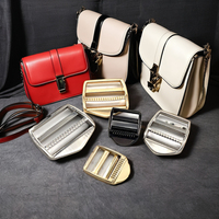 Accessoires de sac de luxe, tendance, vintage, petit fermoir en métal de type 'Ladder Lock' de 25 mm en alliage de zinc plaqué pour sacs à main, pochettes et sacs à dos