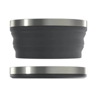 Top vente de qualité alimentaire pliable voyage bol d'eau pour animaux de compagnie pliable Silicone chien bol d'alimentation pour Camping en plein air randonnée