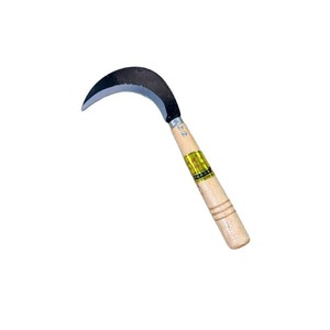 Falce in acciaio al carbonio con lama affilata per tagliare cipollotti, falciare erba e foglie di tè, attrezzo agricolo in legno per giardinaggio - Product Image 2
