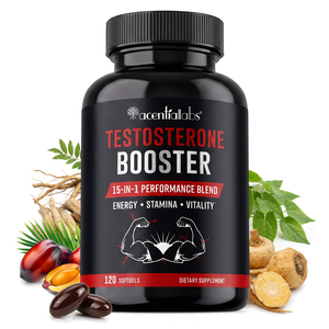 Acentiallabs Testosterone-Booster 120 Cápsulas Blandas, Mezcla 15 en 1, Vitalidad Masculina, Energía, Resistencia, Suplemento, Precio Directo de Fábrica - Product Image 2