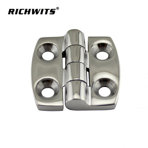 RICHWITS 316 Stainless Steel Curved Hinge 38x38mm Marine And RV Furniture <b>Door</b> Window Connection Hardware - Product Image 2
