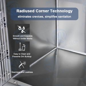 Equipo médico hospitalario, perrera veterinaria de acero inoxidable para perros, jaula moderna fuerte y grande de acero inoxidable para mascotas - Product Image 4