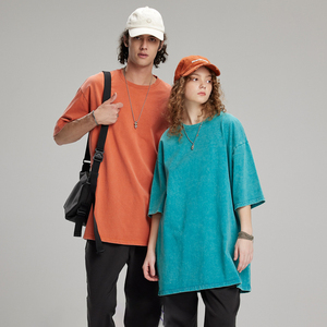 T-shirt Oversize Homme Vintage en Coton 270 g/m² Lavage Acide Épaules Tombantes – Fabricant de Streetwear Lourd - Product Image 3