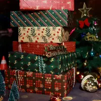사용자 정의 아름다운 장식 종이 크리스마스 선물 포장 포장 티슈 종이 롤 선물 상자