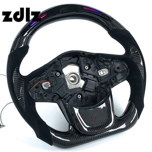 Volant personnalisé en cuir suédé noir avec affichage LED en fibre de carbone pour <span class=keywords><strong>Toyota</strong></span> <span class=keywords><strong>Supra</strong></span> MK5 <span class=keywords><strong>MK4</strong></span> A90 GR 2019 <span class=keywords><strong>2020</strong></span> 2021 2022 2023 - Product Image 2