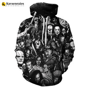 Film Horror uomo donna nero felpa inverno 2025 nuova moda ODM pile Pullover stampato 3D di Halloween <span class=keywords><strong>Michael</strong></span> <span class=keywords><strong>Myers</strong></span> oversize - Product Image 4
