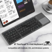 Keyboard Nirkabel Ultra Tipis Mini 2.4Ghz dengan Keypad Numerik, Keyboard Lipat Spanyol untuk Perjalanan, Tablet Laptop, Operasi Mekanis