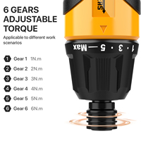 DEGLASERS Tournevis sans fil rechargeable 3.6V avec embout 9 pièces, support d'embout 1pc, câble de charge USB pour l'artisanat d'amélioration de l'habitat