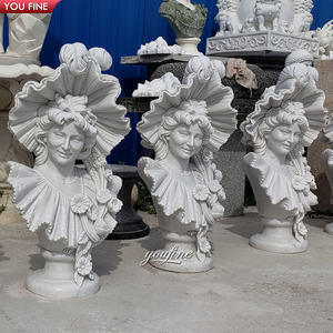 Statue de <span class=keywords><strong>buste</strong></span> de <span class=keywords><strong>femme</strong></span> romaine en marbre grandeur nature personnalisée <span class=keywords><strong>Sculpture</strong></span> de tête de <span class=keywords><strong>femme</strong></span> - Product Image 3