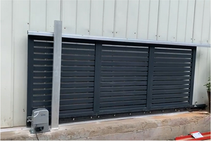 Portes coulissantes automatiques en aluminium, designs de portails coulissants pour allée, revêtement en poudre - Product Image 2