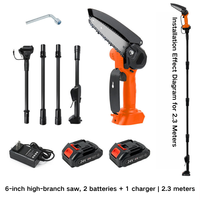 Mini tronçonneuse électrique industrielle de 6 pouces, rechargeable, portable, à moteur à balais, pour la coupe du bois en extérieur