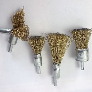 Swpeet <span class=keywords><strong>9</strong></span> cái bánh xe bàn chải dây tráng bằng đồng & Bộ bàn chải cốc có chân 1/4 inch, Bộ bàn chải khoan dây tráng <span class=keywords><strong>9</strong></span> Kích cỡ hoàn hảo cho <span class=keywords><strong>r</strong></span> - Product Image 5