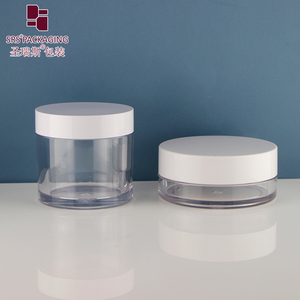 PETG Round Air Tight Clear Empty 8oz 250ml Plastic Storage Jar with Plastic Lid
