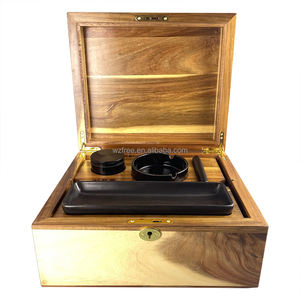 Boîte cadeau de stockage de <span class=keywords><strong>tabac</strong></span> à cigarettes en bois naturel de luxe personnalisée boîte à cigares espagnole vintage boîte de verrouillage faite à la main - Product Image 2