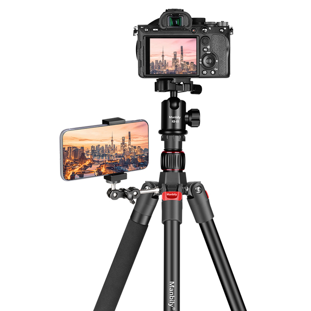 Lightweight  Monopod and Tripod 2 in 1 for Travel Outdoor Photography with Adjustable Ball Head