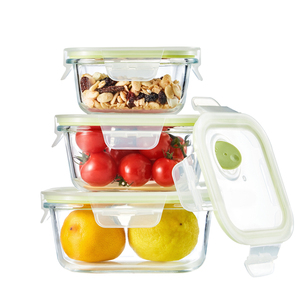 Hot Bán 410 + 680 + 1040 Ml Ba Piece/Set Thực Phẩm Thủy Tinh Tươi Giữ Bát Cách Nhiệt Cách Nhiệt Hộp Ăn Trưa Container Thực Phẩm - Product Image 6