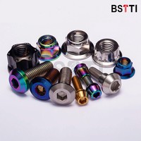 BST-TI gr5 grosse tête titane goujon chirurgical Torx tête boulons écrous avec chanfrein moto douille m3 m6 M7 m8