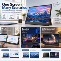 Écran portable IPS 15,6 pouces, 45 % sRGB, Full HD, moniteur externe pour la conception graphique et la mise en page, moniteur de jeu
