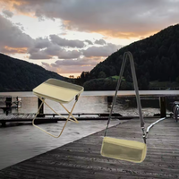 Tabouret pliant portable ultraléger en métal pour la pêche, la randonnée, la plage, le parc, les voyages, le camping en plein air