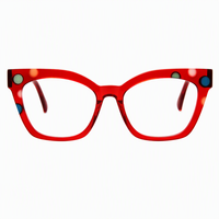 RESDA RSD8062 Monture optique en acétate laminé de haute qualité, lunettes faites à la main, lunettes de créateur haut de gamme, lunettes à pois colorés