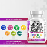 OEM/ODM Marque distributeur Extrait de safran Supplément Safran Ashwagandha Capsules