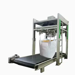 Silica Sand Particles Jumbo Bag Filling Machine with Slat Chain Conveyor
