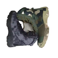 Bottes tactiques personnalisées pour hommes, style désert, avec fermeture à lacets, semelle extérieure en caoutchouc imperméable, doublure en maille pour le camping